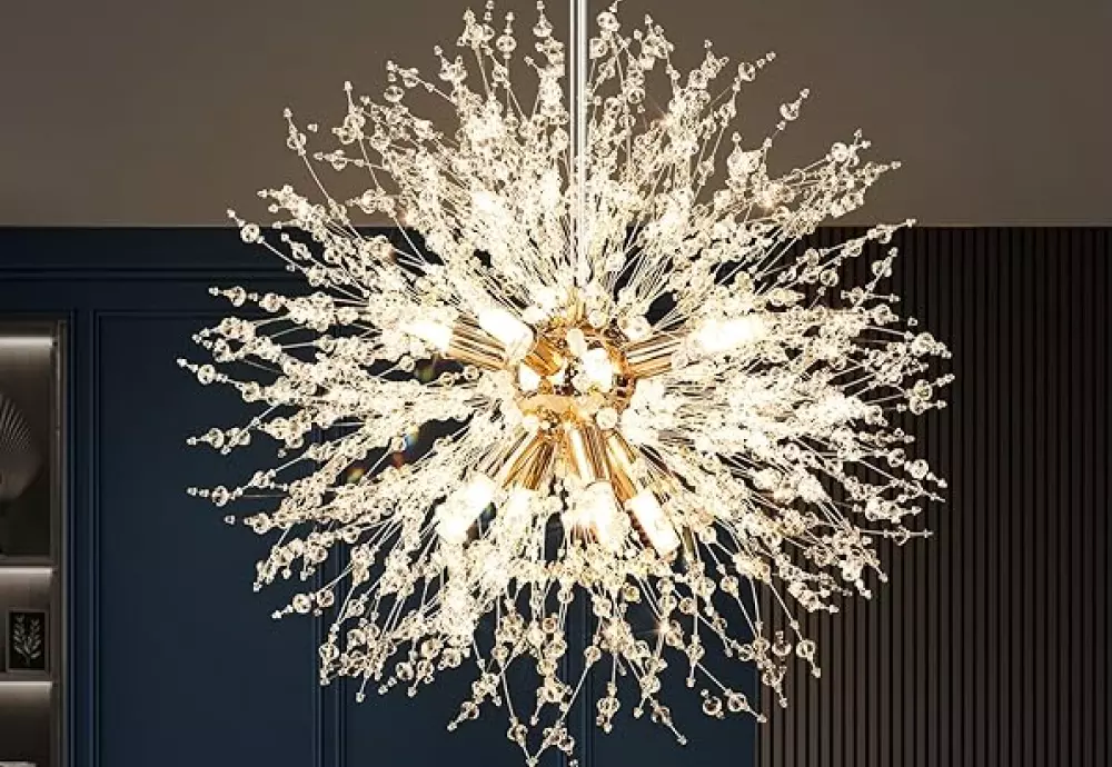 high ceiling crystal chandelier